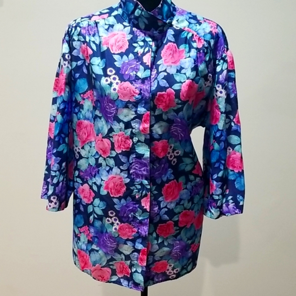 Floral Button Down Shirt Short Sleeve
